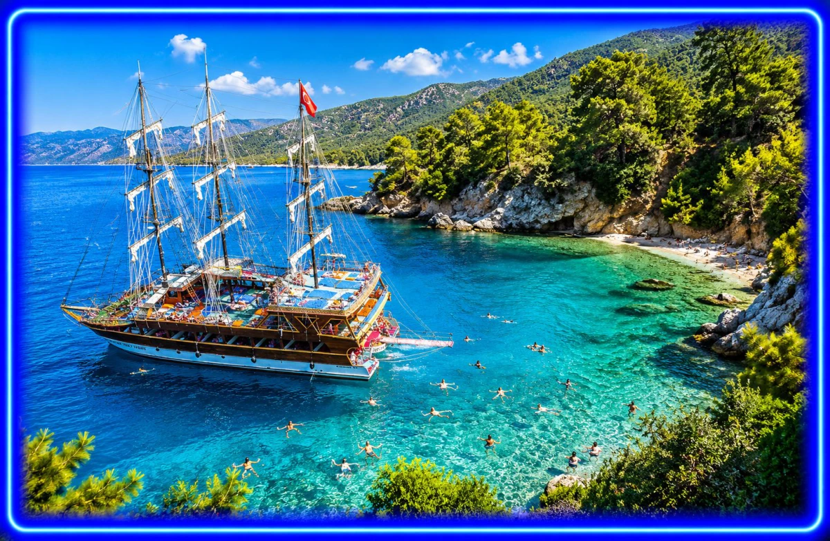 Alanya Catamaran Boat Tour – Swim, Sun & Foam Party Fun