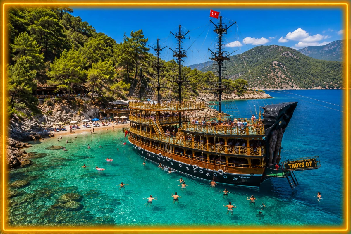 Alanya Grand Troys Pirate Ship – Full-Day Boat Tour