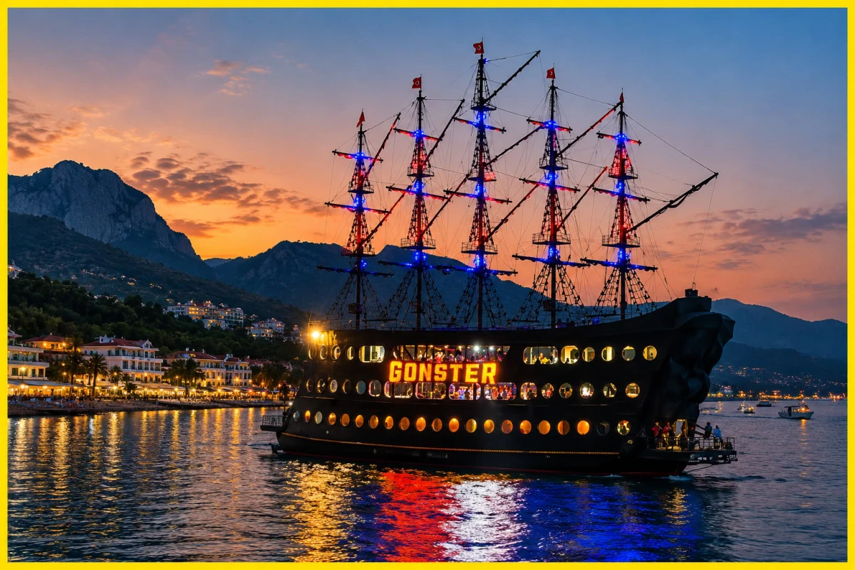 Gonster Pirate Sunset Cruise from Kemer – All Inclusive Evening Boat Party