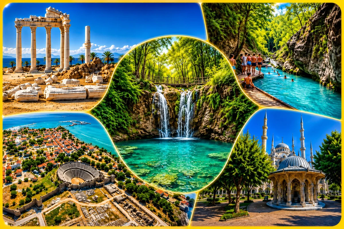 Wycieczka do Side, Manavgat i Wodospadów Ukrytego Raju | Historia, Natura i Kultura