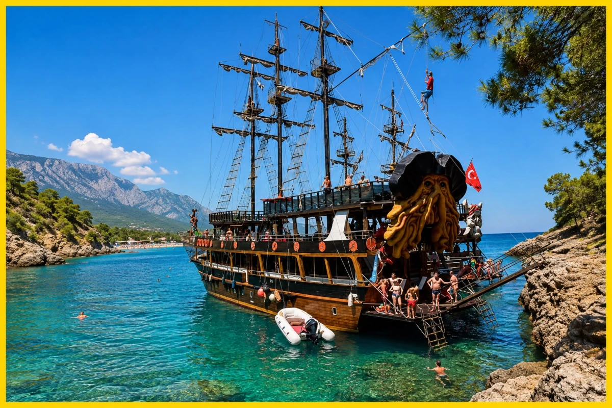 Kemer Pirate Boat Trip – Fun-Filled Mediterranean Adventure for All Ages 🏴‍☠️