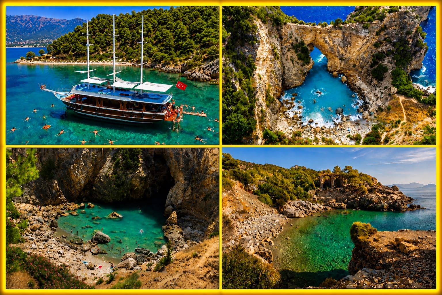 Gazipaşa Delik Deniz & King's Cove Relax Boat Tour
